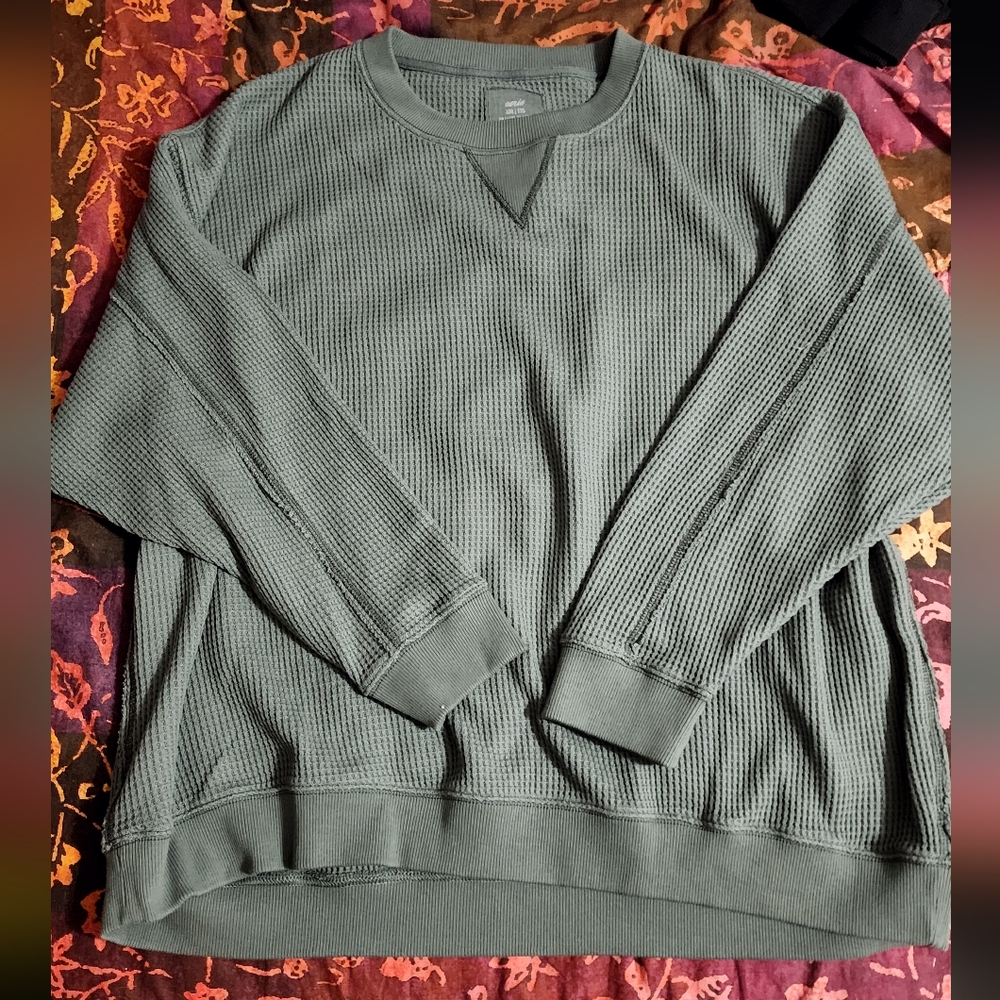 Aerie (American Eagle) Oversized Waffle Sweatshirt. COZY. Like NEW!